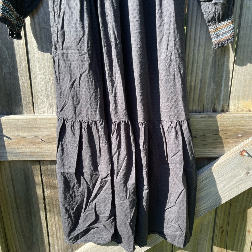 Universal Thread Black Maxi Embroidered Dress Size XS - Picture 2 of 12